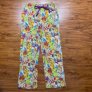 Nickelodeon Unisex Multicolor Rug Rats Drawstring Cotton Pajama Pants Size Small